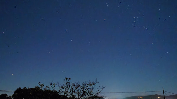 Xperia1Ⅷで星空 青い星空